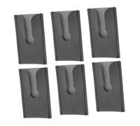 BELLIFFY 6pcs PU Leather Shaving Head Covers for Men Protective Pouch Compatible with Double Edge and Butterfly Safety Heads Compact Travel Case for Grooming Accessories