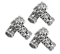 BELLIFFY 6pcs Retro Hollow Alloy Dreadlock Rings Hair Cuffs for Braids Hair Decorations for Women Diy Accessories
