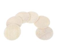 BELLIFFY 6pcs Round Natural Loofah Pads for Face Exfoliating and Deep Cleansing, Gentle Makeup Removal Facial Scrubbers, Biodegradable Face Washing Loofahs for Daily and Travel Use