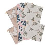 BELLIFFY 6pcs Sanitary Napkin Storage Bags Portable Diaper Pouch with Creative Pattern for Women Travel Outdoor Underwear Organizer