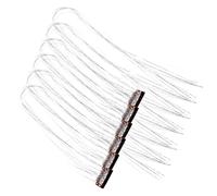 BELLIFFY 6pcs Silver Wire Wig Glitter Hair Tinsel Kit for Women Sparkling Hair Extensions Fashionable Strands for Wedding Parties