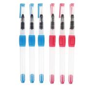 BELLIFFY 6pcs Water Pen Watercolor Brush Pens for Students Artists Assorted Color Portable Water Reservoir Soft Nylon Tips for Cultural and Artistic Pursuit Outdoor Sketching