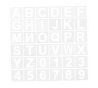 BELLIFFY 72pcs Alphanumeric Spray Board Reusable Plastic Templates Letter Stencil for Painting Stencils for Scrapbooking Letters Kit Plastic Reusable The Pet White