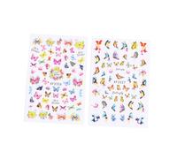 BELLIFFY 8 Sheets Butterfly Nail Art Stickers for Women Ladies Delicate DIY Manicure Decals with Diverse Patterns Easy to Apply Nail Design Stickers