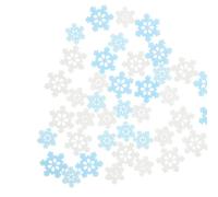 BELLIFFY 80pcs Resin Christmas Snowflake Flatback Charms Set, Multi-Color Large and Medium Blue White DIY Phone Case Decorations, Reusable Xmas Craft Supplies for Holiday Accessories