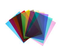 BELLIFFY 9pcs Color Gel Filters Flash Gel Filters Correction Light Assorted Color Pvc Material High Light Transmission Add Dramatic Absorption for Photo Strobe Flash LED Dj Random Color