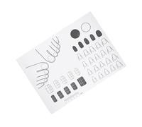 BELLIFFY Acrylic Nail Art Mat Silicone Training Sheet for DIY Application Practice, Learning Tool with Zone Guides, Reusable Acrylic Manicure Pad for Women and Nail Techs