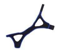 BELLIFFY Adjustable Neoprene Chin Strap for Sleep Breathable Triangle Jaw Belt for Mouth Breathers Soft Stretchable Anti-Snore Device Black and Blue Suitable for Men and