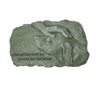 BELLIFFY Angel Dog Memorial Stone Resin Garden Ornament with Touching Dog Design Pet Grave Marker Figurine for Outdoor Tribute Compact Lightweight Memorial Statue for Garden Backyard and