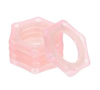 BELLIFFY Anti-roll Microphone Protectors Plastic Night Light Ring for Ktv Easy to Use and Clean 5pcs Six-corner