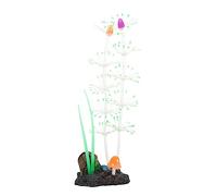 BELLIFFY Aquarium Fish Tank Aquatic Plant Artificial Water Grass Silicone Fluorescent Safe for Fish Lifelike Simulation Decor
