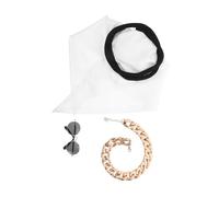 BELLIFFY Arabian Pet Costume for Dogs and Cats Adjustable Breathable Head Wrap Bandana Sunglasses Necklace Middle Eastern Style Dubai Saudi Outfit for Birthday Holidays Photo Props