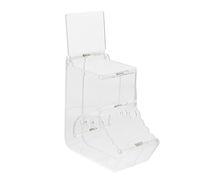 BELLIFFY Automatic Hamster Food Feeder Gravity Design Acrylic Small Animal Dispenser for Guinea Pigs Rabbits and Other Pets Fixing Screws Included