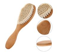 BELLIFFY Baby Hair Brush and Comb Set, Natural Beech Wood with Soft Goat Bristles, Infant and Toddler Scalp Grooming, Gentle Hair Cleaning for Newborns and Kids
