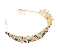 BELLIFFY Baroque Style Crown for Women Rhinestone Crystal Tiaras and Crowns Princess Bride for Wedding Guest Hair Accessories Vintage Bridal for Party Cosplay