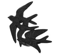 BELLIFFY Bird Wall Decors 3pcs Rustic Cast Iron Swallow Figures for Indoor Home and Wedding Decoration