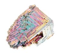 BELLIFFY Bismuth Crystal Specimen 40g Irregular Mineral Crystal Stone Decoration for Science Classroom Collectors Table Ornament