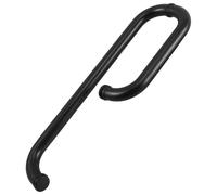 BELLIFFY Black Stainless Steel Glass Door Pull Handle for Sliding Shower Doors, L-Shaped 25Mm Round Tube Grab Bar, Bathroom Accessibility Aid for Elderly and Disabled Users