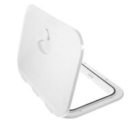 BELLIFFY Boat Hatch Cover Deck Accessory X White Flush Mount Inspection Lid with Hinged Reinforced Non-slip Surface for Kayak Motorboat Storage and Console Access