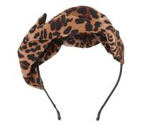 BELLIFFY Breathable Leopard Print Wide Headband for Women Knotted Animal Print Hairband for Makeup Parties Weddings Casual Wear Comfortable Stretchy Fabric Accessory for Stylish Daily Use