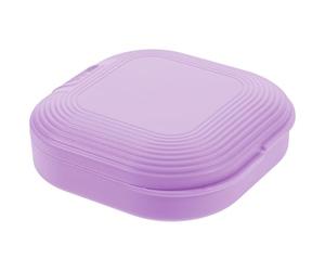 BELLIFFY Breathable Orthodontic Retainer Box Small Plastic Holder Portable Storage Case for Braces and Denture in Purple