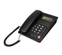 BELLIFFY Business Corded Telephone with Caller Id and British Standard Cable, Black Abs Phone for Elderly People, Suitable for Hotel and Office Use