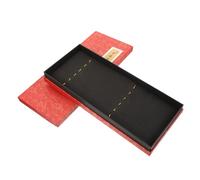 BELLIFFY Calligraphy Brush Storage Box for Students Family Red Paper Case Lid to Prevent Pens from Falling, for Chinese Painting Calligraphy Practice