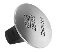 BELLIFFY Car Push Button Ignition Switch Replacement Silver Start Stop Button for Luxury Vehicle Keyless Engine Ignition Momentary Automotive Starter Switch Cover
