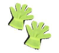 BELLIFFY Car Wash Mitts Microfiber Gloves Double Sided 5 Finger Coral Fleece 2pcs Scratch-free with Large Coverage Design for Vehicle Cleaning of Car Interiors and Exteriors