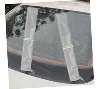 BELLIFFY Car Wiper Dust Covers Weather Resistant Side Wiper Protection for Windshield Rain Shield Guard Against Bird Droppings Material Gray Reflective Vehicle Accessories