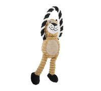 BELLIFFY Cartoon Lion Plush Toy for Dogs Squeaky Chew Toy for Puppies for Teething and Interactive Play Soft for Indoor and Outdoor Fun