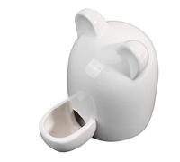 BELLIFFY Cat Ear Ceramic Water Feeder for Small Pets Automatic Drinking Bowl for Hamsters Rabbits and Cats Self-dispensing Pet Supplies White