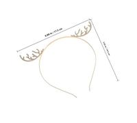 BELLIFFY Christmas Reindeer Antlers Headband with Rhinestone Snowflake Accents Zinc Alloy Hair Hoop Comfortable Fit Festive Deer Ears Tiara for Adults and Holiday Party