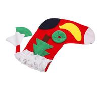 BELLIFFY Christmas Sock Shaped Snuffle Mat for Dog Puppy Snack Feeding Mat Interactive Pet Sniffing Pad