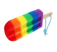 BELLIFFY Colorful Ice Cream Shaped Shower Exfoliating Sponge for Cute Body Scrubber for Luxurious Bathing Experience Lightweight Compact Design for Easy Use Practical Lanyard for Space