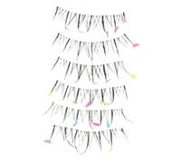 BELLIFFY Colorful Love False Eyelashes Fairy Lashes for Cosplay Halloween Eyelashes Natural Looking Individual Eye Lashes for Stage Performances and Parties