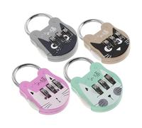 BELLIFFY Compact Stainless Steel Combination Padlocks with Rust Proof and Security Features 4pcs Mini Digital Padlock Suitable for Mailbox and Fence, Convenient Home Accessory