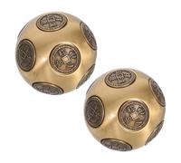 BELLIFFY Copper Twelve-Sided Rotating Handball for Finger Exercise and Grip Strengthening Solid Brass Fitness Ball with Rotatable Faces Portable Hand Grip Equipment for Stress Relief and