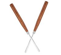 BELLIFFY Cosmetic Stirring Rod and Makeup Mixing Spatula 2pcs Natural Rosewood Foundation Spatula Portable Beauty Tool for Face Cream and Travel Use