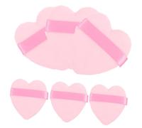 BELLIFFY Cosmetics Makeup Tools 6pcs Heart Shape Powder Puff Blending Applicator Pads for Face Powder