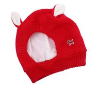 BELLIFFY Cozy Knit Hat for Large Dogs with Rabbit Ears Elastic Warm Winter Dog Headwear for Breeds Like Golden Retrievers Windproof Pet Costume Cap for Outdoor Fun and Festive Dress Up