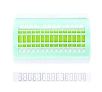 BELLIFFY Cross Stitch Thread Organizer 30-Hole Mini Plastic Embroidery Floss Holder Thread Project Card Tool for Cross Stitch Beginners and Sewing Crafts (Jelly Green)
