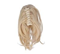 BELLIFFY Curly Irregular Braid Ponytail Extension Wig Claw Clip Short Wavy Synthetic Hairpiece for Women Lightweight Flexible Hair Extensions