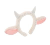 BELLIFFY Cute Plush Sheep Horns Ear Headband for Adults and Secure Fit Cartoon Animal Hair Band with Charming Soft Lamb Ears for Cosplay Party Wedding and Festival Accessories