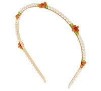 BELLIFFY Daisy Flower Headband Artificial Pearl Hairband Bridal Hair Decoration for Wedding Festival Party Daily Wear Women Girls