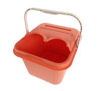 BELLIFFY Deep Foot Soaking Tub with Raised Massage Points Plastic Foot Bath Basin with Lid and Handle for Therapeutic Muscle Relaxation Suitable for Adults and Seniors