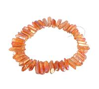 BELLIFFY Delicate DIY Jewelry Material Natural Stone Crystal Column Set for Handmade Earrings Making Kit Orange Unique Pendant Beads for Women Crafting