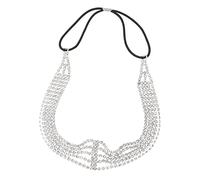BELLIFFY Diamond Headband Rhinestone Headdress for Girl Multi-layer Strip Hairband Fashion Chic Festival Birthday Hair Styling Accessories