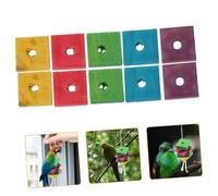 BELLIFFY Diy Parrot Toys 50pcs Bird Bite Toy Wooden Chip Safe for Boys and Girls Parrots Cockatiels Parakeets