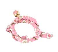 BELLIFFY Dog Collar with Bell and Identity Tag Pet Dog Cat Collar Adjustable Size Pet Bells for Collars Rose Red